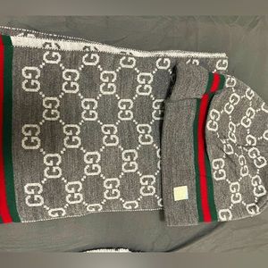 Gucci Scarf Beanie, Guccie Monogram Beanie.